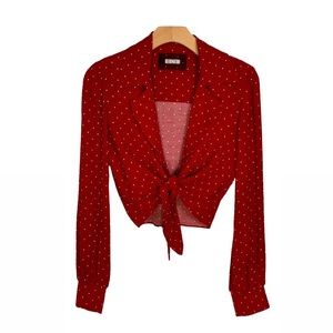 Reformation polka dot top